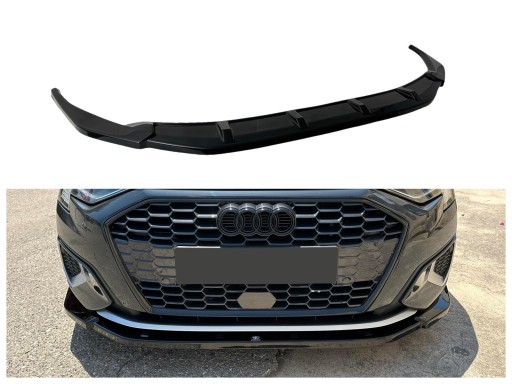 Губка переднего бампера хоккейная, диффузор для AUDI A3 8Y IV 2020 - ХЭТЧБЕК