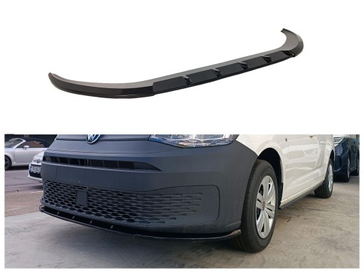 Губа переднего бампера хоккейная, диффузор для VW CADDY SB | СК В 2020-