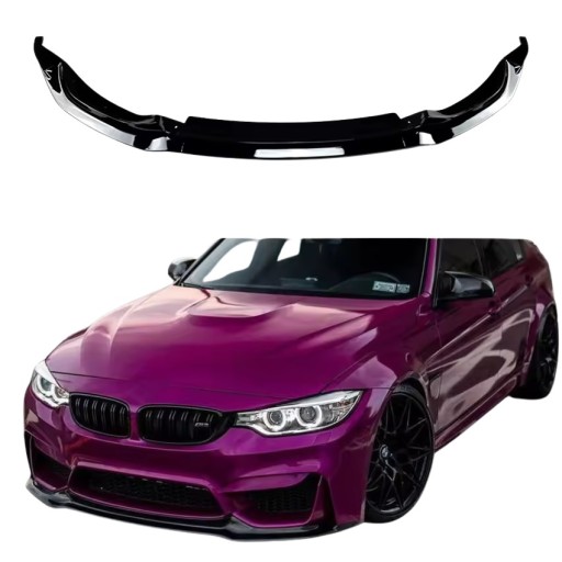 Насадка-сплиттер для бампера BMW M3/M4 F80 F82 Черный Глянцевый