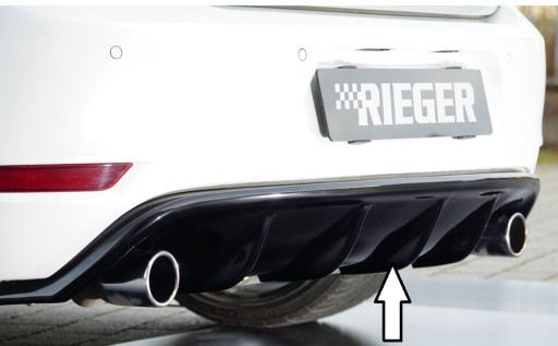 Задний бампер, диффузор, VW Golf 6 GTI GTD