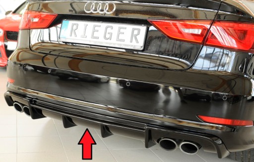 Губка заднього бампера, дифузор Audi A3 V8 13-16