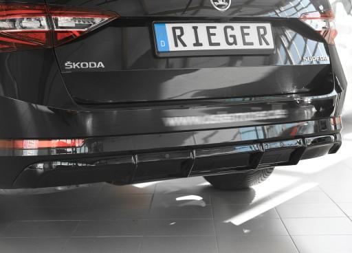 Задний бампер диффузор Skoda Superb 15+