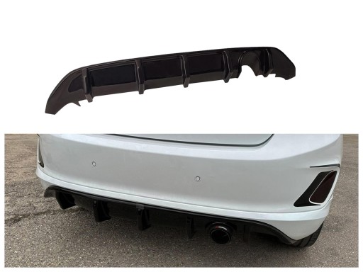 Гумовий дифузор заднього бампера для FORD FIESTA MK7 VIII 2017-2023 HB