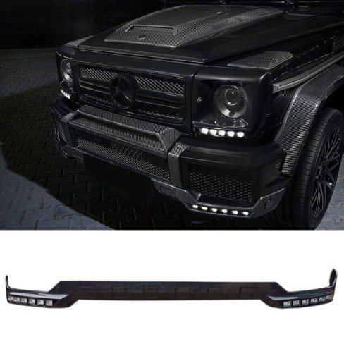 Mercedes W463 Carbon Carbon LED вставка в бампер