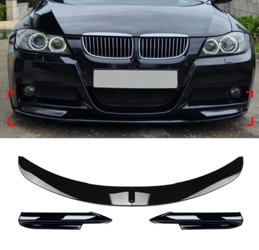 Губка переднего бампера M PACK BLACK для BMW E90 E91 PRE LCI 2005-2008 гг.