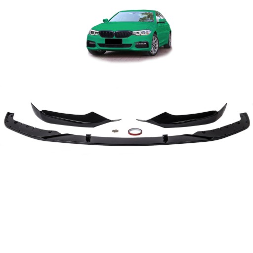Накладка на передній бампер BMW 5 (G30, F90) Седан 2017 - 2021 тип М пакет