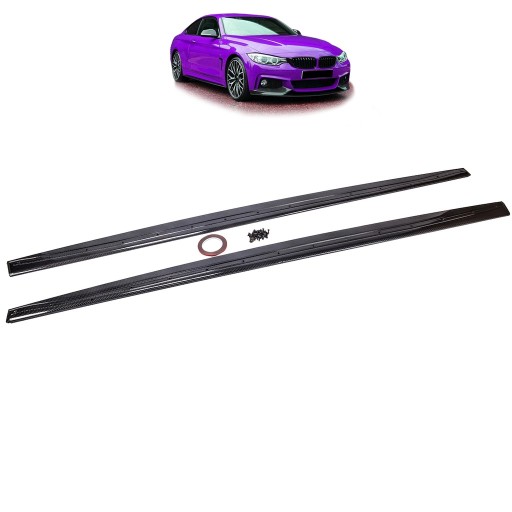 Карбоновые боковые юбки для BMW 4 (F32, F82) Coupe 2013 — пакет M style