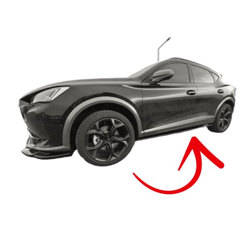 Боковые пороги для CUPRA Formentor 2020 - (черный глянцевый)