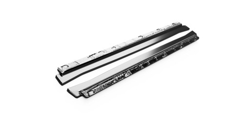 Боковые пороги для VW TIGUAN (AD1, AX1) 2015-2020 черные глянцевые