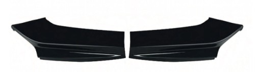 Накладки на бампер BMW 5 (F10) Sedan 2011-2016 (черный глянец) М-пакет