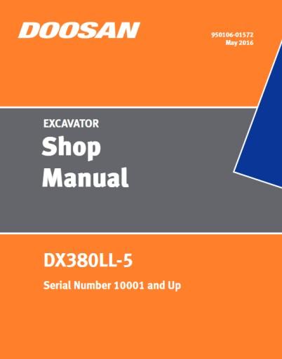 950106-01572 - Doosan DX380LL-5 Руководство по обслуживанию/Руководство по ремонту