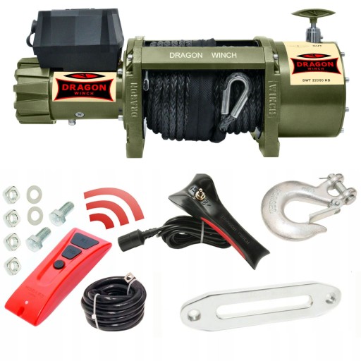 Електрична лебідка Dragon Winch 24V 22000 фунтів / 9979 кг |DWT22000HD-S