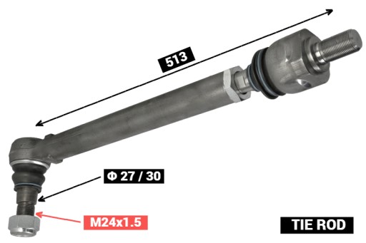 RH61-A031 - Задняя рулевая рейка CASE 695SR Super-R CASE 695SR 695ST 695SM