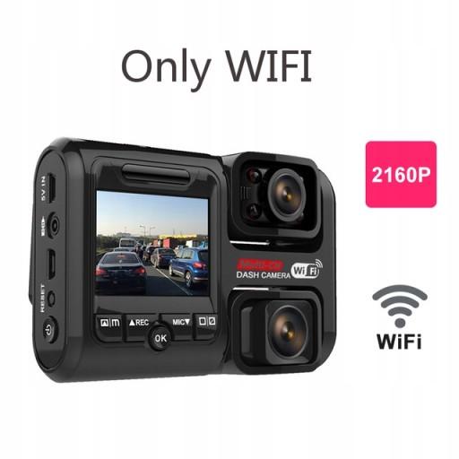 Подвійний об'єктив Автомобільний відеореєстратор Dashboard Camera GPS Wifi Video