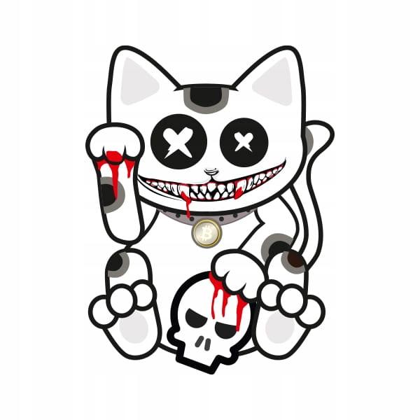 Велика наклейка для автомобіля Bad Kitty Kitty 80 см