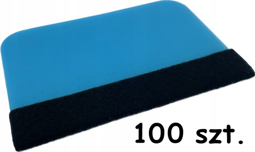 Ракель великий з фетром для наклеювання фольги - 11 х 8 см - 100 шт.