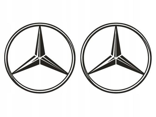Большие наклейки логотип Mercedes Star 98 см 2 шт