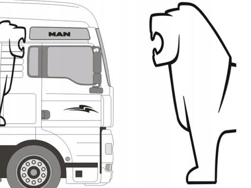 Большие наклейки на боку человека Льва XXL