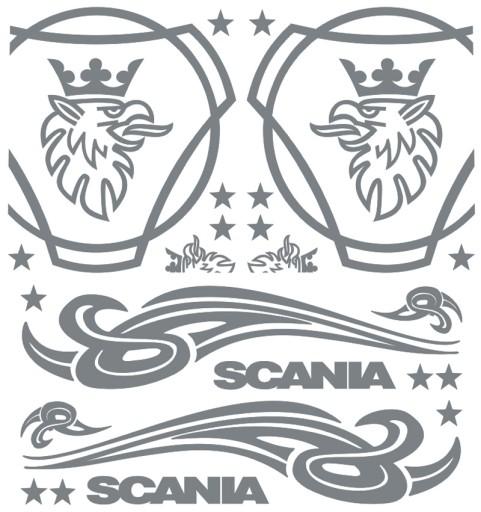 Большие наклейки на борт кабины Scania полный комплект SBD1