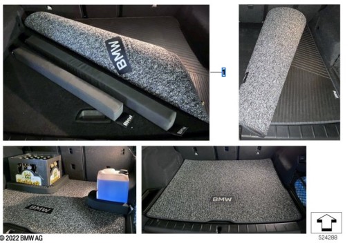 Килимок в багажник реверсивний BMW G61 51475A88002