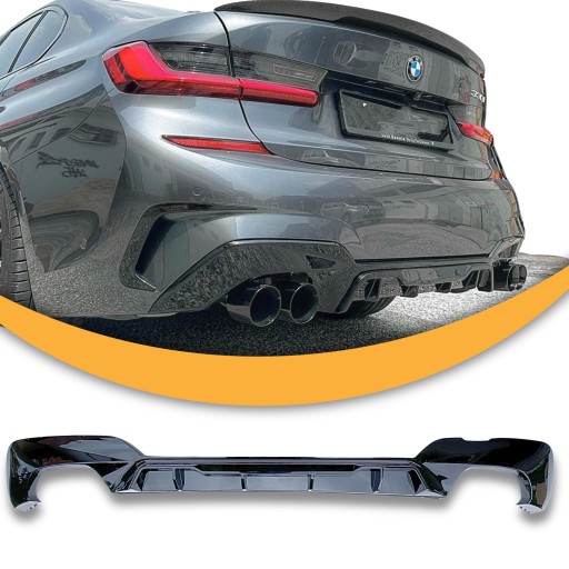 Bmw g20 g21 задний бампер отделка черный глянец m pack mp задний