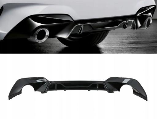 Дифузор спойлер задній BMW G20 G21 чорний глянець