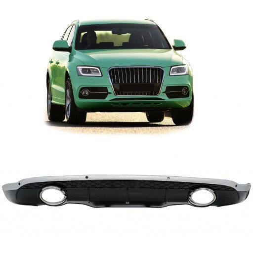 Задний диффузор с насадками выхлопной системы AUDI Q5 8R 2013-2016 гг. после рестайлинга, тип RSQ5