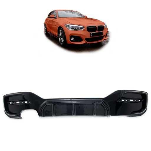 Карбоновий задній дифузор для BMW 1 (F20) Hatchback 2015 - 2019 Performance Style