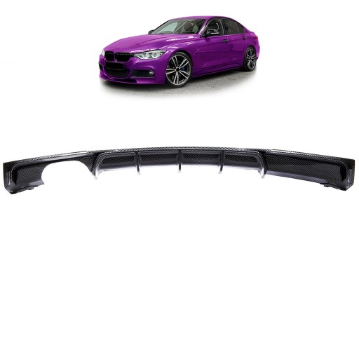 Карбоновий задній дифузор для BMW 3 (F30, F80) Седан 2011 - 2018 рр.