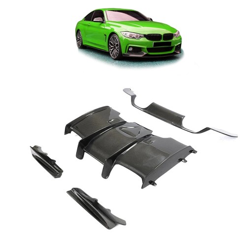 Карбоновий задній дифузор для BMW 3 (F30, F80) Седан 2011 - стиль PSM