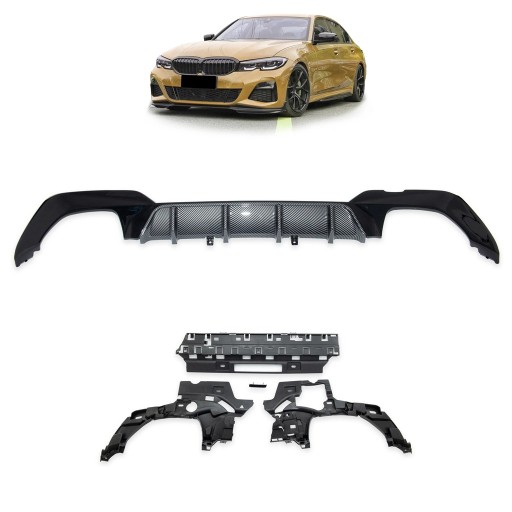 Карбоновий задній дифузор для BMW 3 (G20, G80) Седан 2018 - Rock style