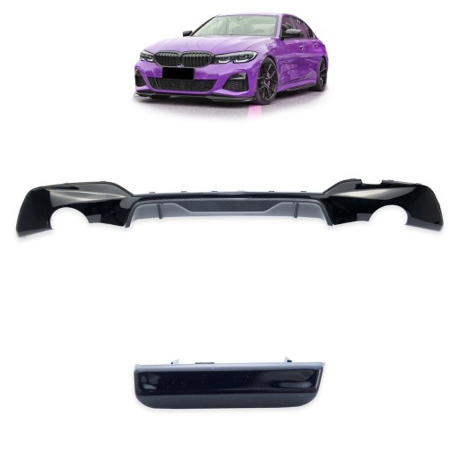 Карбон задній дифузор для BMW 3 (G20, G80) Седан 2018 -