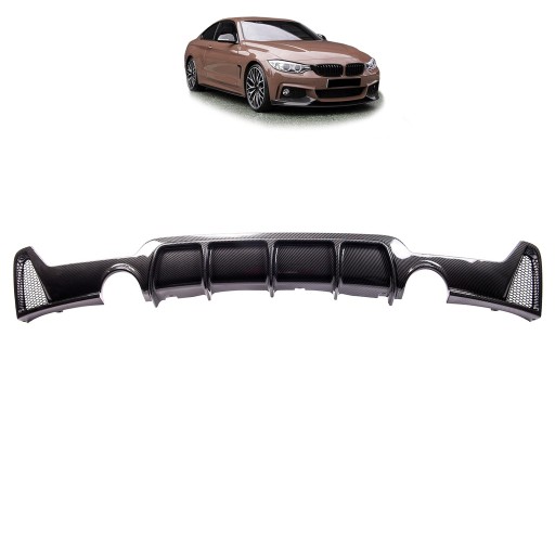 Карбоновий задній дифузор для BMW 4 (F32, F82) Coupe 2013 - M style package