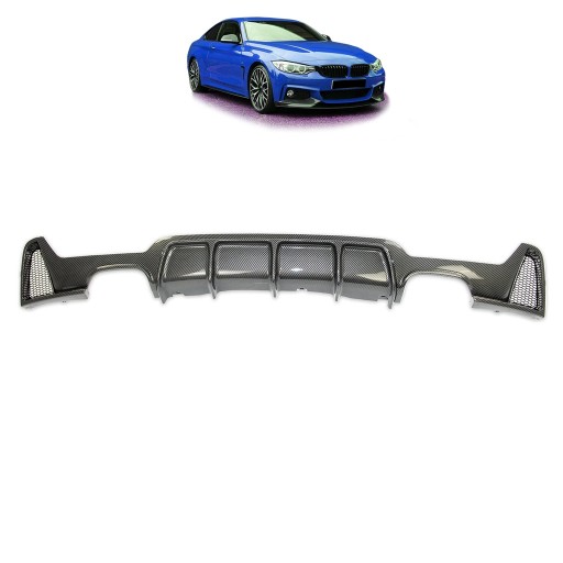 Карбоновий задній дифузор для BMW 4 (F32, F82) Coupe 2013 - Performance style