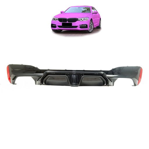 Карбоновый задний диффузор для BMW 5 (G30, F90) Седан 2017–2023 M5 CS EVO style