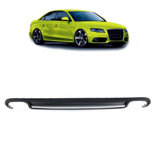 Задний диффузор для AUDI A4 B8 (8K) Седан 2008 - 2011 S4 style