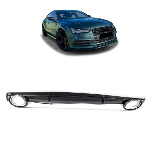 Задний диффузор для AUDI A7 (4G) Sportback 2015 - 2017 RS7 стиль