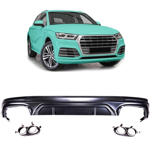 Задний диффузор для AUDI Q5 (FY) 2017–2020 SQ5 style