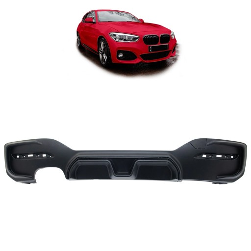 Задній дифузор для BMW 1 (F20) Хетчбек 2015 - 2019 CS стиль