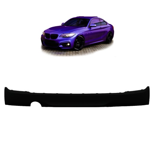 Дифузор задній для BMW 2 (F22, F87) Coupe 2012 - M style пакет