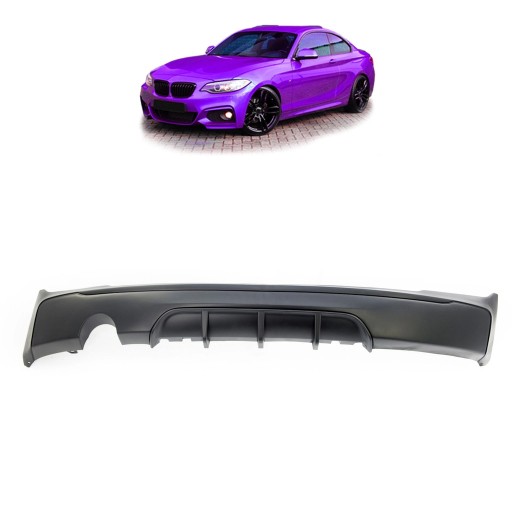 Задній дифузор для BMW 2 (F22, F87) Coupe 2012 - Performance style