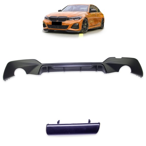 Задній дифузор для BMW 3 (G20, G80) Седан 2018 - Competition style