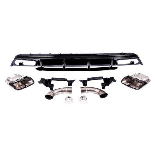 Диффузор задний для MERCEDES A-Class (W176) 2016 - 2018 спортивный стиль