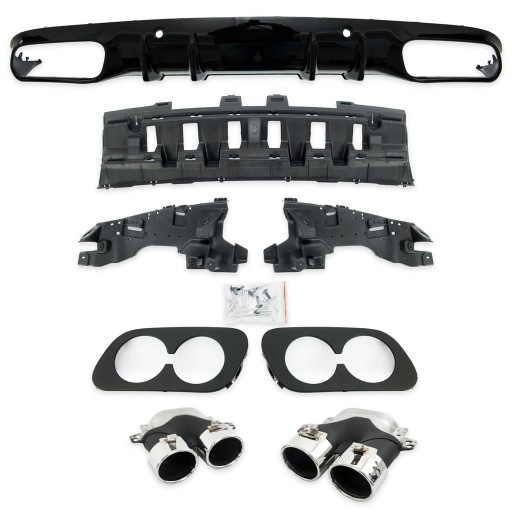 Дифузор задній для MERCEDES C-Class (A205) Cabriolet 2016 - стиль C43