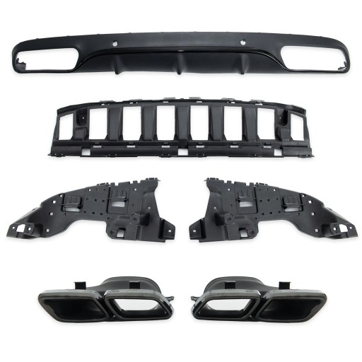 Диффузор задний для MERCEDES C-Class (C205) Coupe 2015 - (черный)