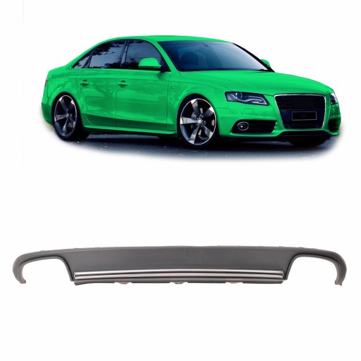 Задний диффузор с насадками выхлопной системы AUDI A4 B8 (8K) Avant 2008 - 2011 тип S4