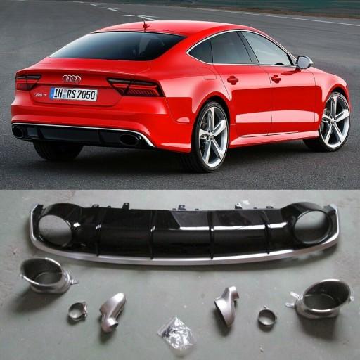 Дифузор заднього бампера Audi A7 14-18 S-line pattern RS7