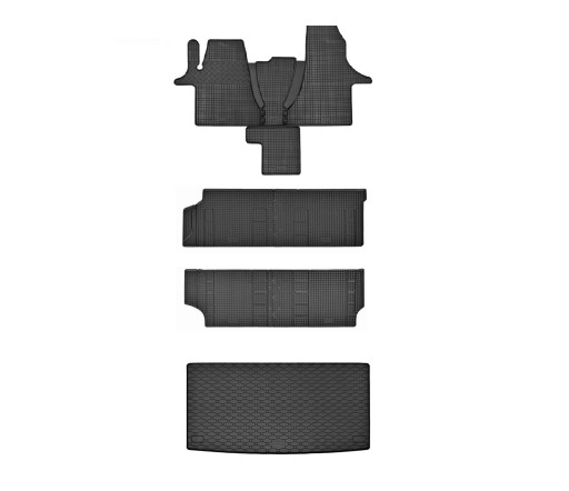 Автоковрики та килимок в багажник для Volkswagen T6.1 Multivan 7-8 місць L1, 3 р