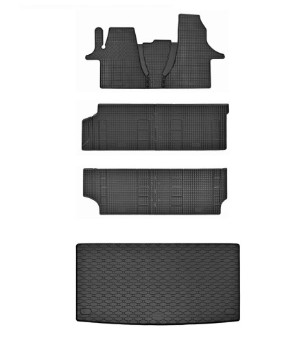 Автоковрики і килимок в багажник для Volkswagen T6.1 Multivan L1 3 ряди від 201