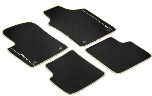Коврики бархатные FIAT 500 ORIGINAL WHITE EDGE